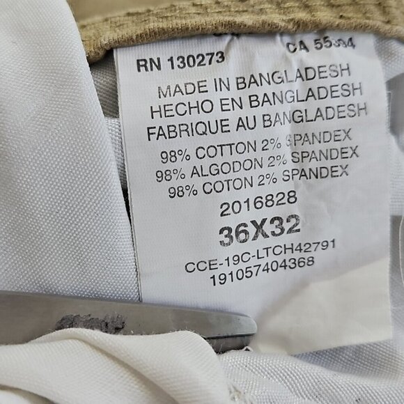 Lee Extreme Motion Utility Pants Men 36x32 Beige Loose Fit Straight Stretch - Picture 15 of 16